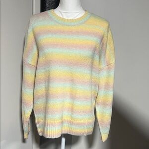 Le Lis Multicolor Pastel Crew Neck Sweater